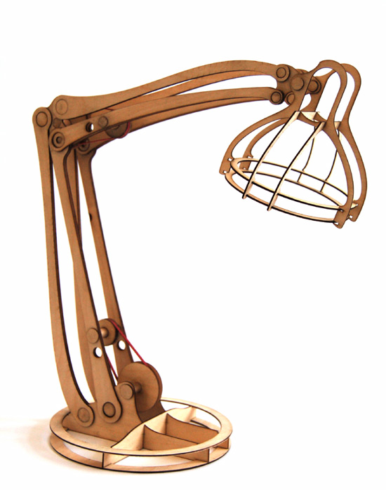 Cool CNC-friendly desk lamp design
